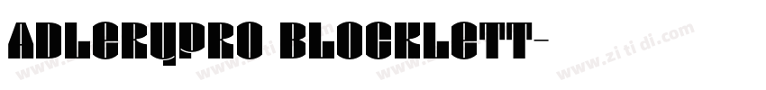 AdleryPro Blocklett字体转换
